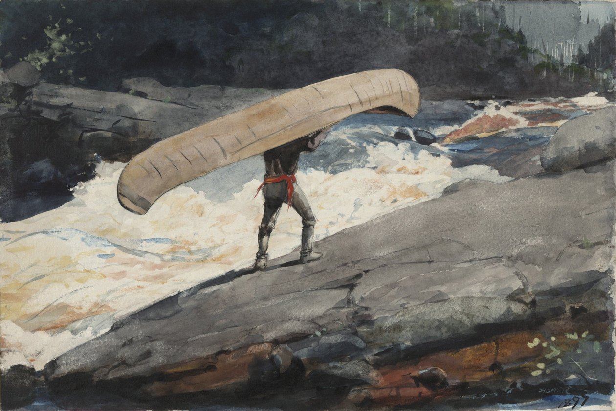The Portage, 1897 (wc på papper) av Winslow Homer