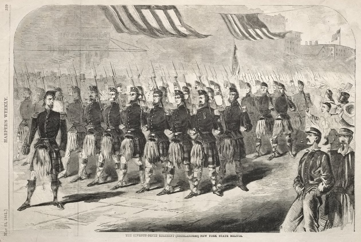 Det sjuttionionde regementet (Highlanders) i New Yorks delstatsmilis av Winslow Homer