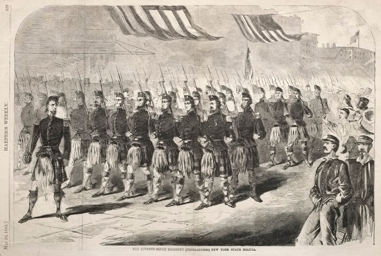 The Seventy-ninth Regiment Highlanders New York State Militia, 1861. av Winslow Homer