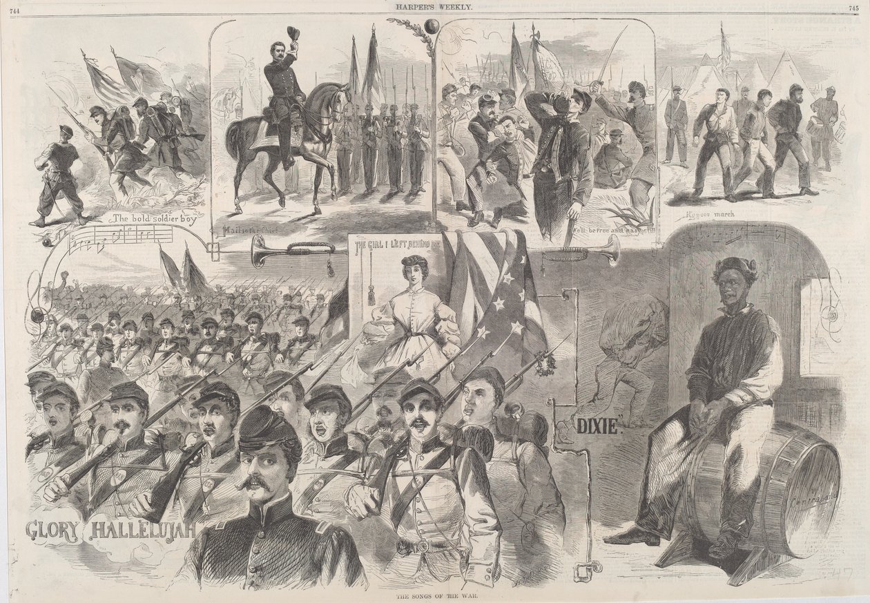 The Songs of War, publicerad 1861. av Winslow Homer