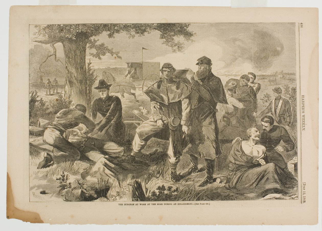 Kirurgen i arbete på baksidan under en förlovning av Winslow Homer