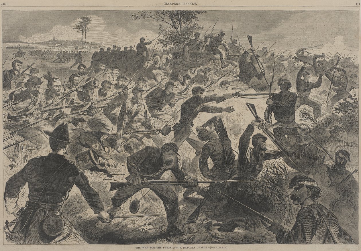 Kriget för unionen - En bajonettattack av Winslow Homer