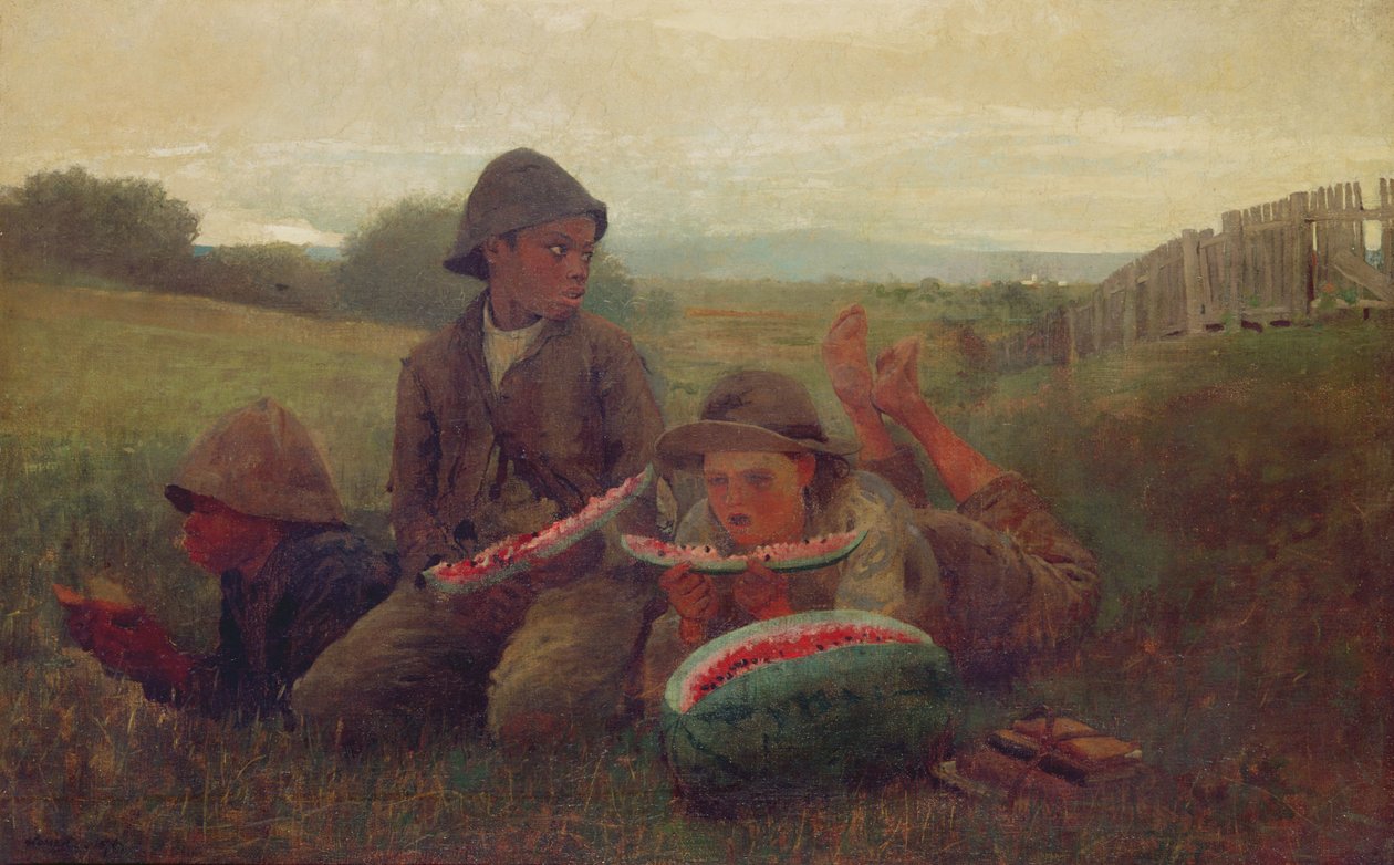 Vattenmelonpojkarna, 1876 av Winslow Homer