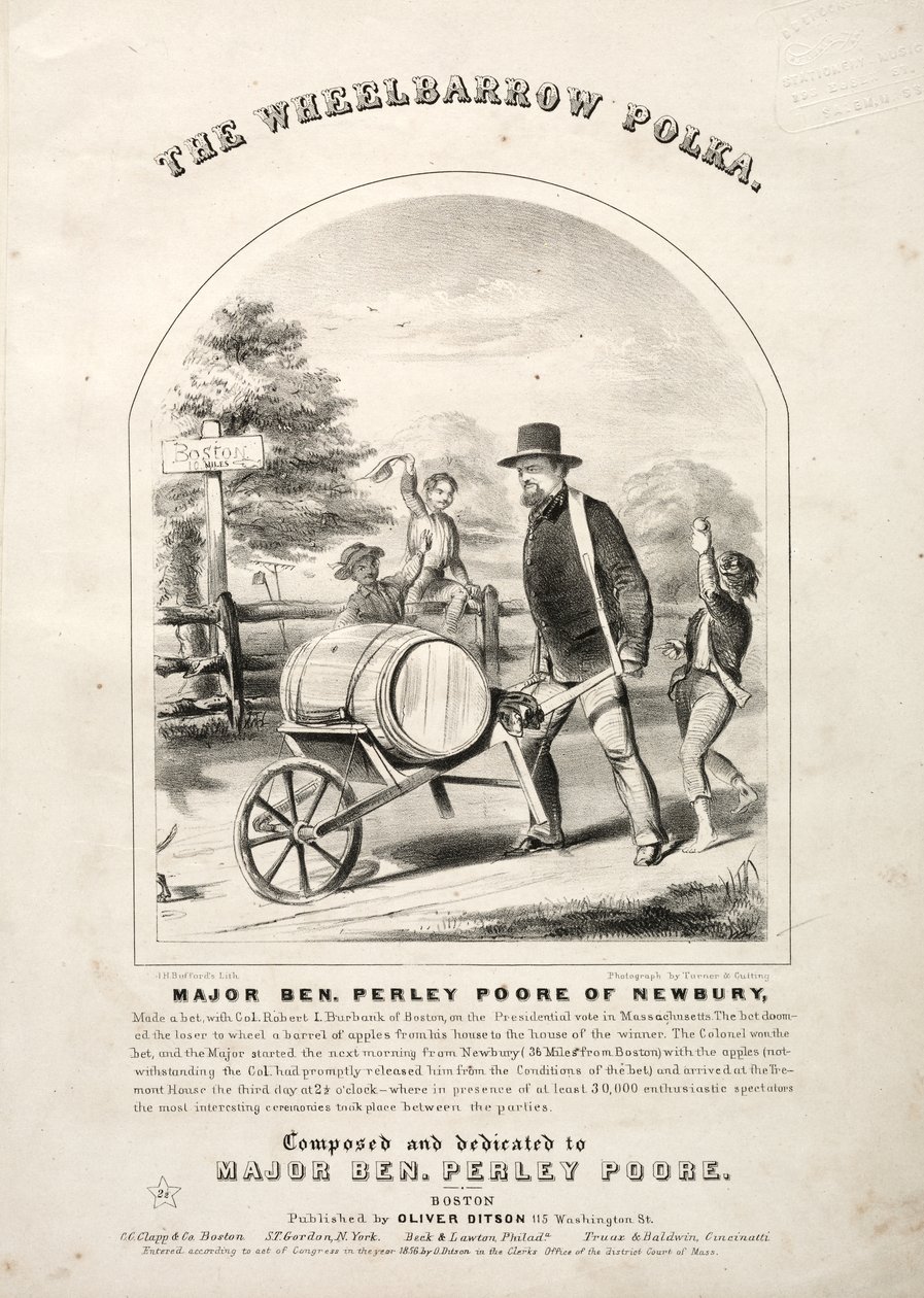The Wheelbarrow Polka – Omslag till notbladet av Winslow Homer