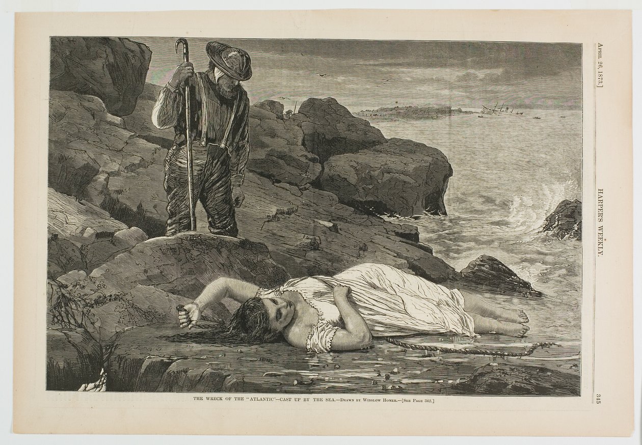 Vraket av "Atlantic" - uppkastat av havet av Winslow Homer