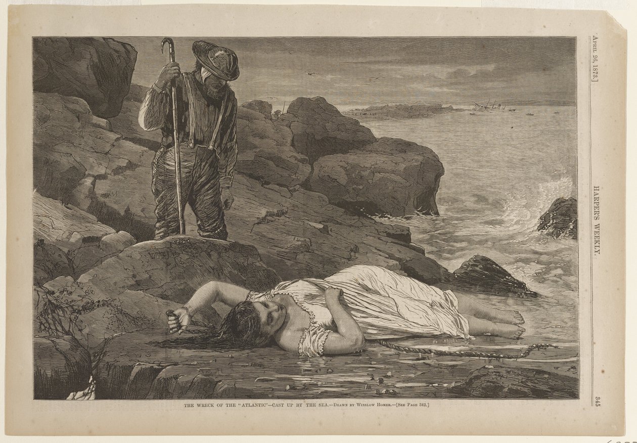Vraket efter Atlantic - uppspolat av havet av Winslow Homer