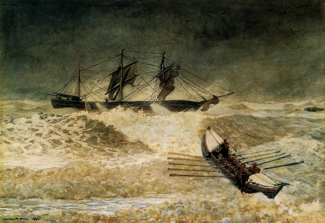 Järnmolnets vrak, 1881 av Winslow Homer