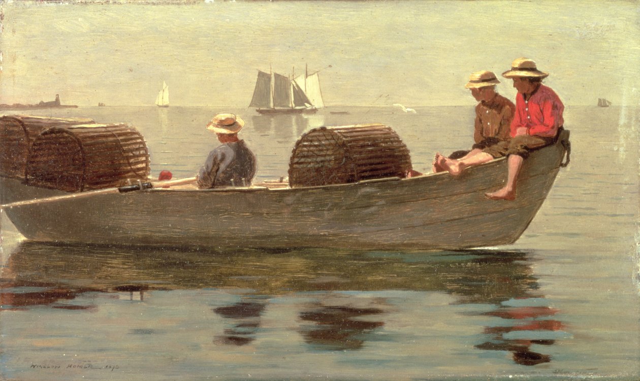Tre pojkar i en dory, 1873 av Winslow Homer