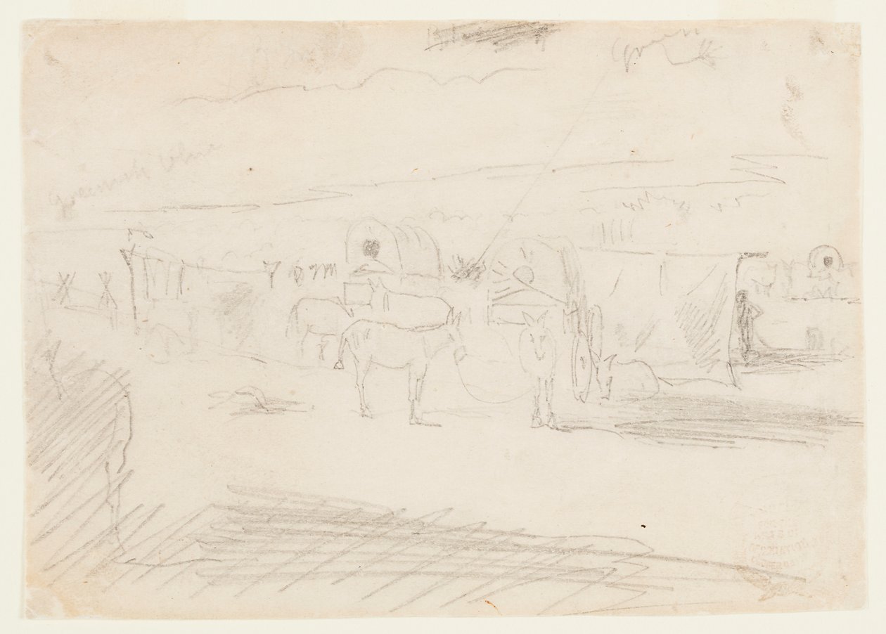 Tåg av armévagnar av Winslow Homer