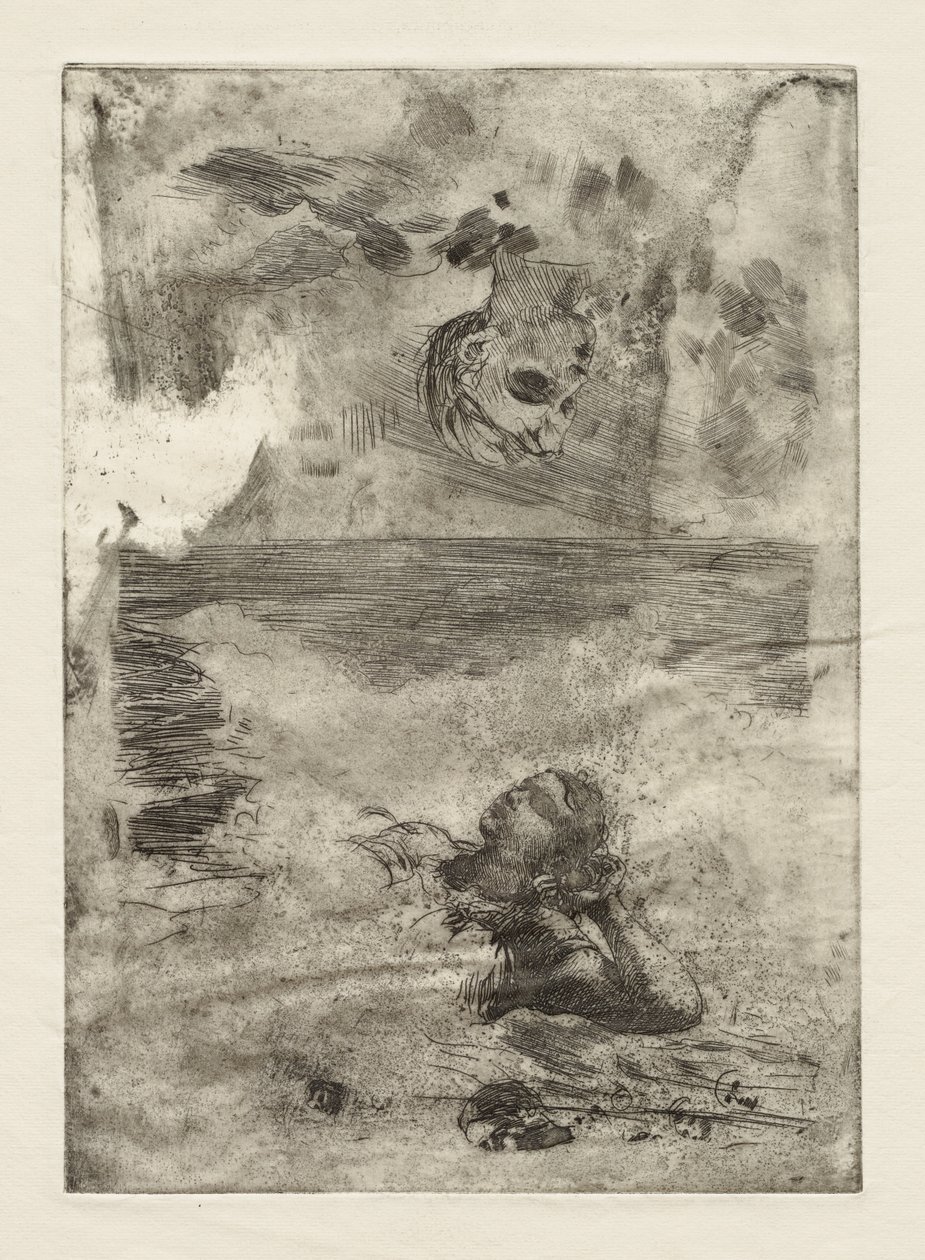 Två huvuden (studie efter "Undertow") av Winslow Homer
