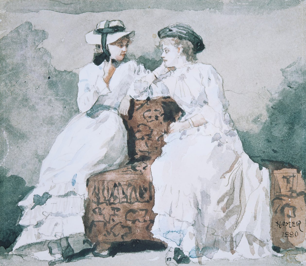 Två damer, 1880. av Winslow Homer