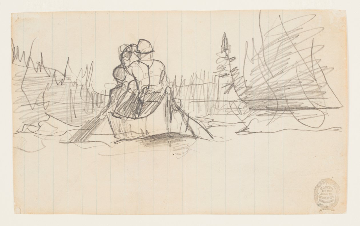 Två män i en kanot av Winslow Homer