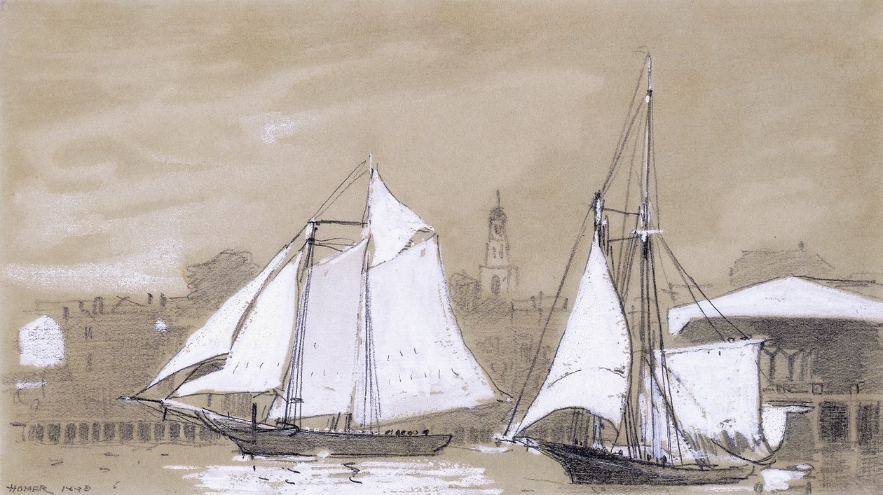 Två skonare, 1880 av Winslow Homer