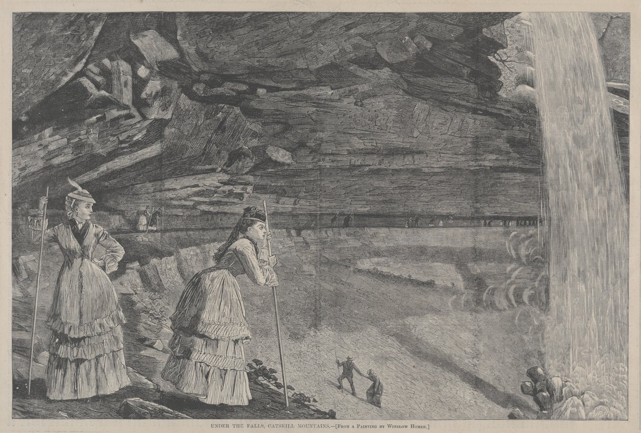 Under vattenfallen, Catskillbergen – efter en målning av Winslow Homer av Winslow Homer