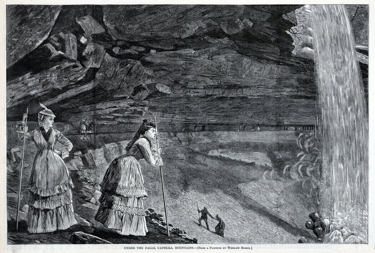 Under vattenfallen, Catskill Mountains, från Harper