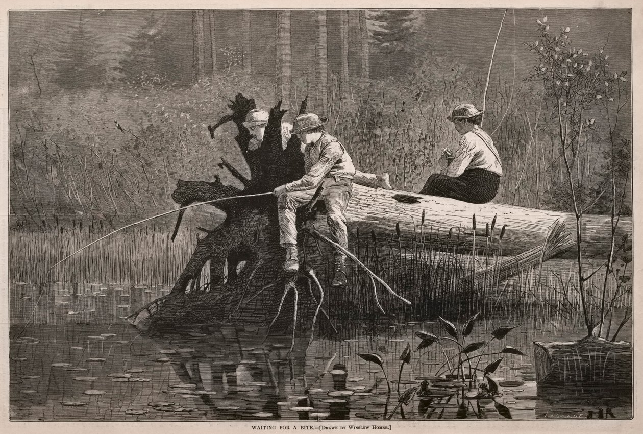 Väntar på en tugga av Winslow Homer