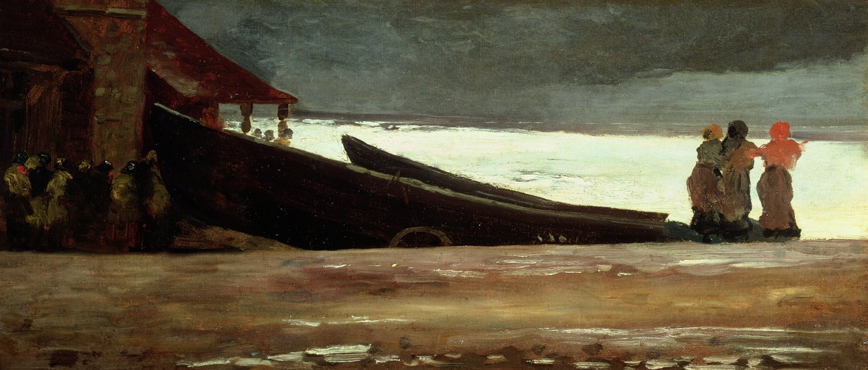 Tittar på en storm på den engelska kusten av Winslow Homer