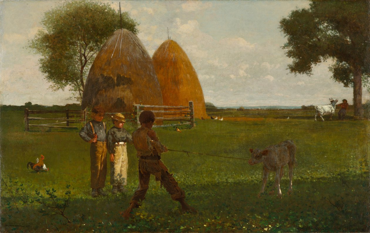 Avvänjning av kalven, 1875 av Winslow Homer