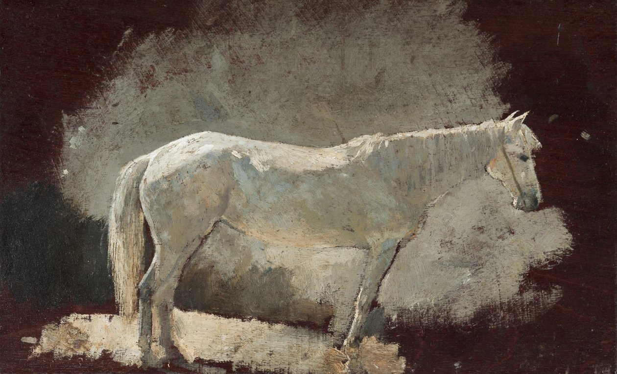 White Mare, ca 1868 (olja på pannå) av Winslow Homer