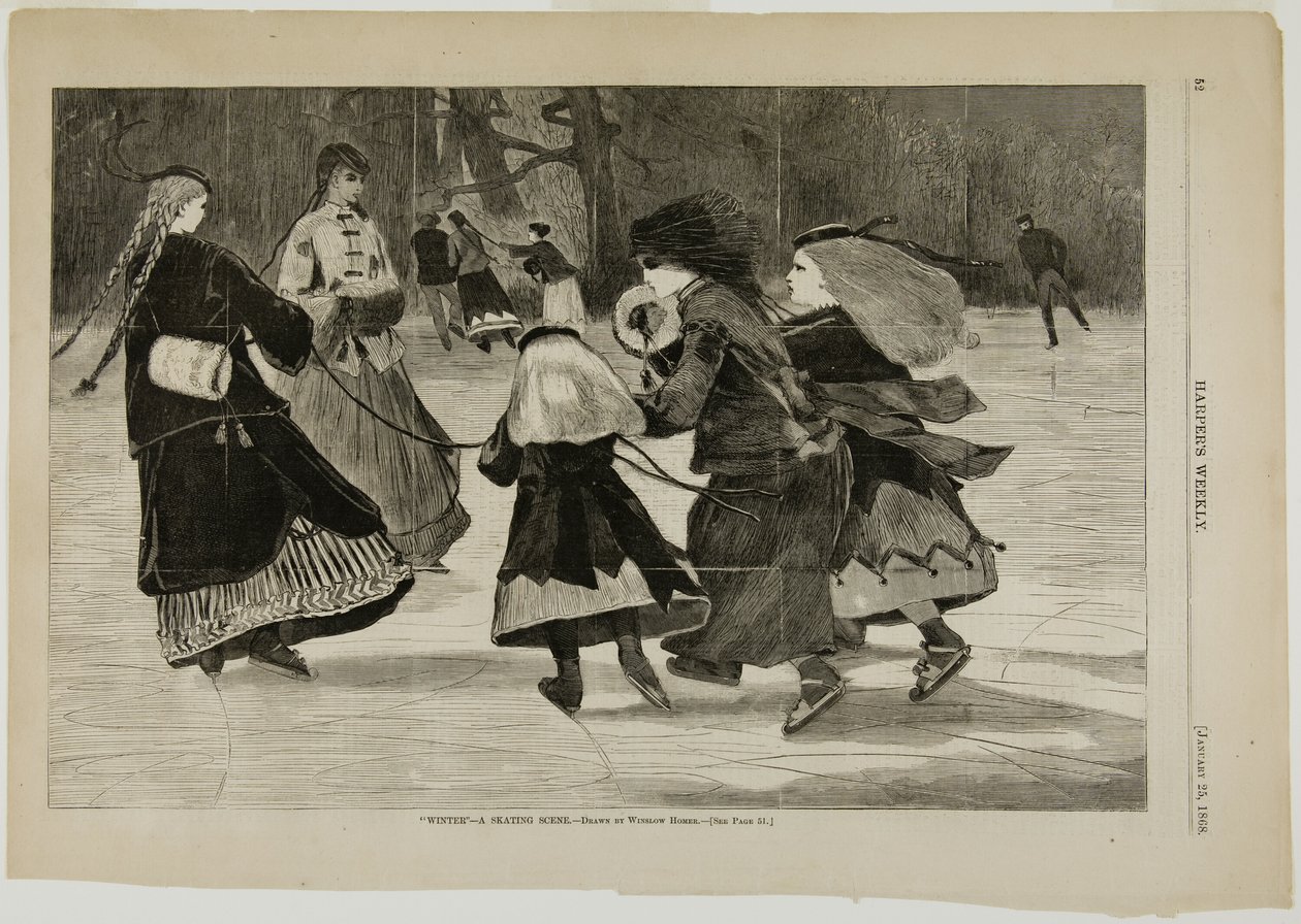 "Vinter" - skridskoscen av Winslow Homer