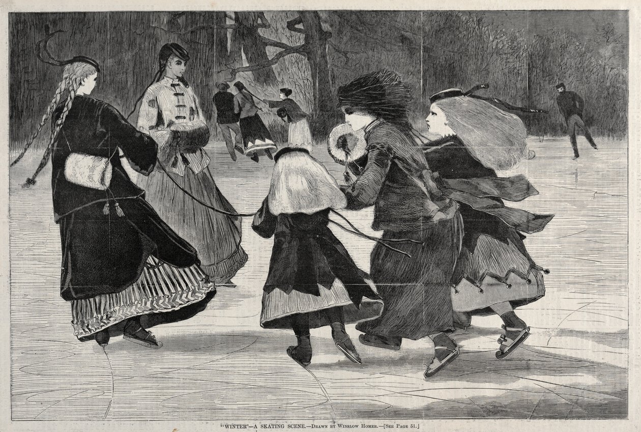 Vinter – en skridskoscen, 1868. av Winslow Homer