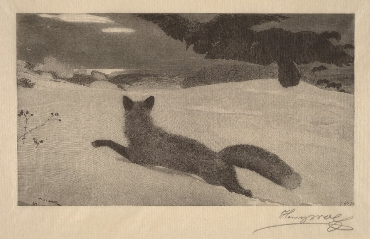 Vintern, rävjakten av Winslow Homer