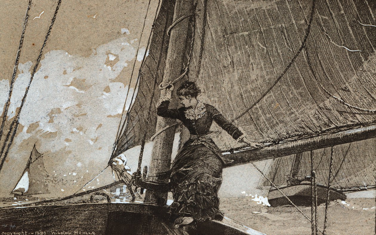 Yachting Girl, 1880 av Winslow Homer