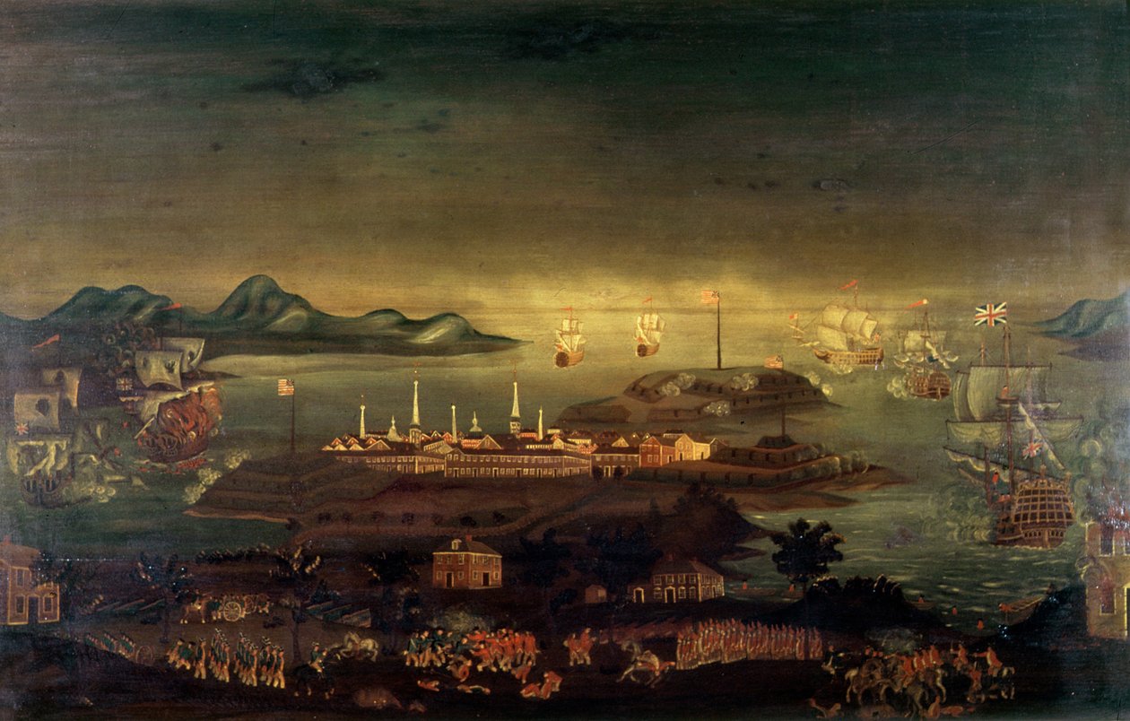 Slaget vid Bunker Hill, 17 juni 1775 (olja) av Winthrop Chandler