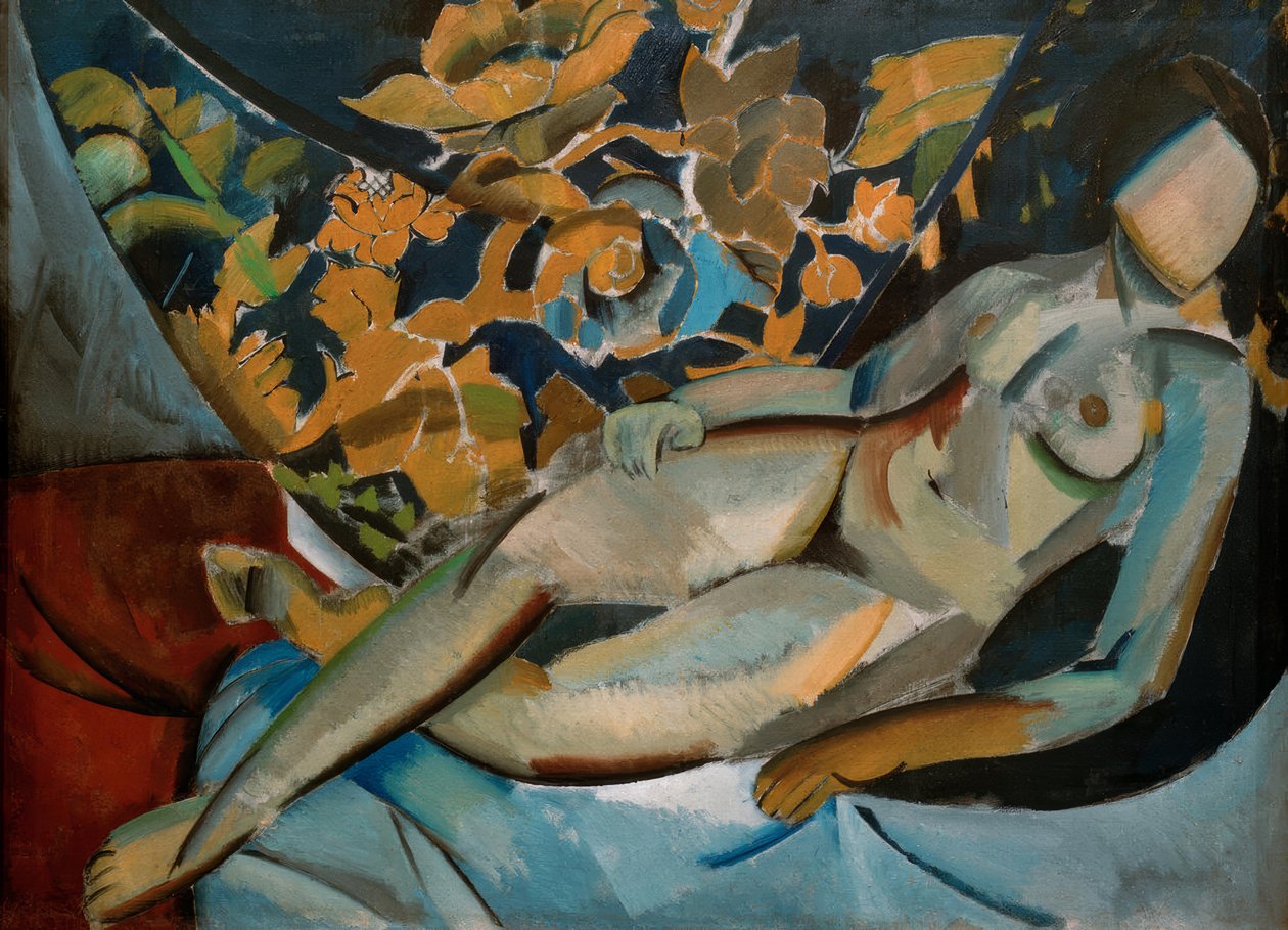 Liggande kvinnlig nakenbild av Wladimir F. Tatlin