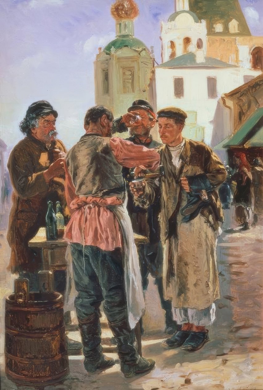 Kvass säljare av Wladimir Jegorowitsch Makowski
