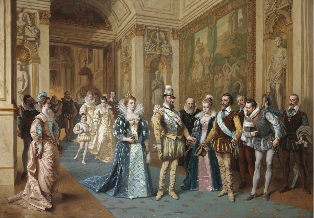 Henrik IV och Marie de Medici av Wladyslaw Bakalowicz
