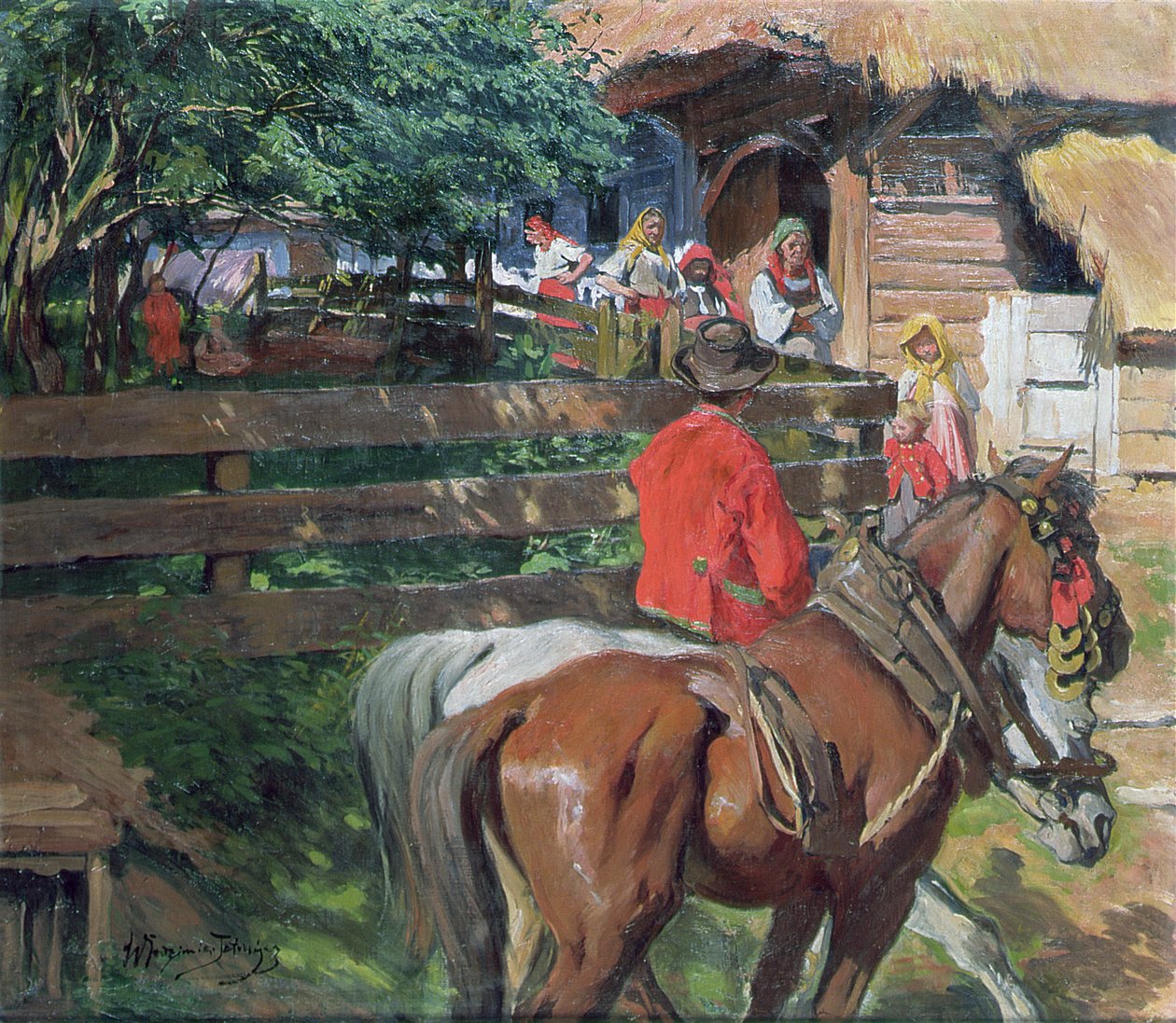 Matchmaking, ca 1900 av Wlodzimierz Tetmajer