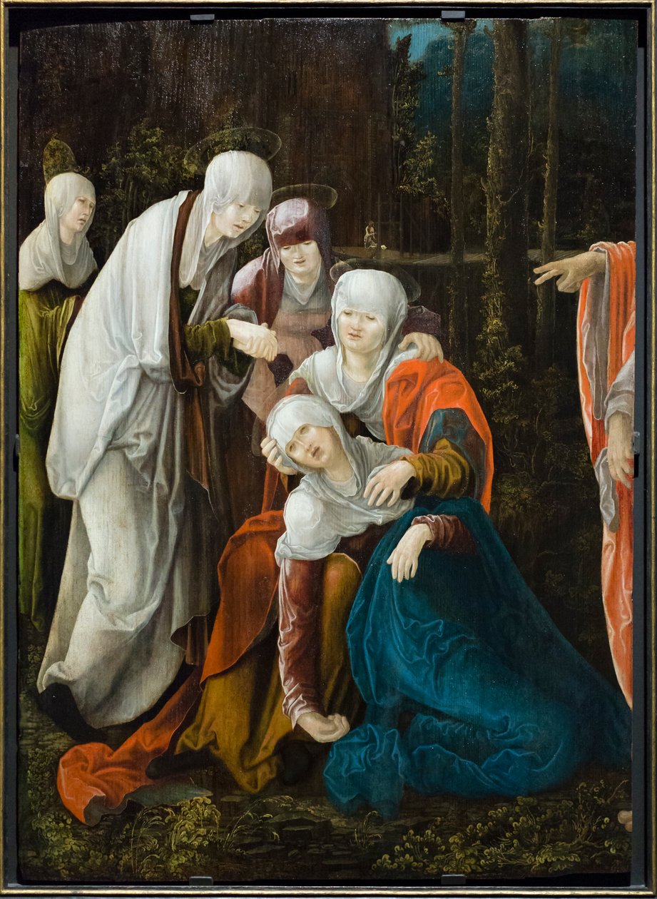 Kristus tar avsked av sin mor, ca 1520 (olja på gran) av Wolf Huber