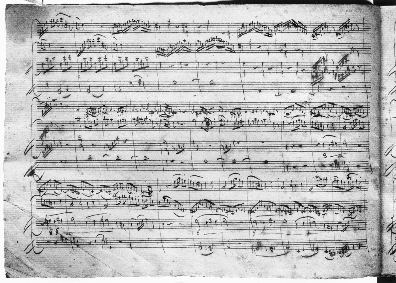 Trio i G-dur för violin, cembalo och violoncello (K 496) 1786 (andra sidan) av Wolfgang Amadeus Mozart