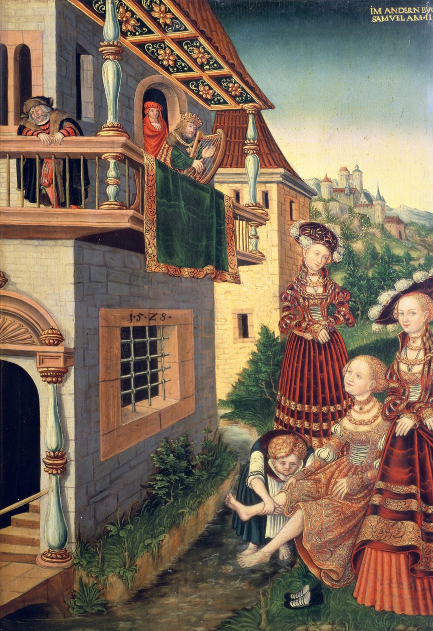 David och Batseba, 1528 (panel) av Wolfgang Krodel