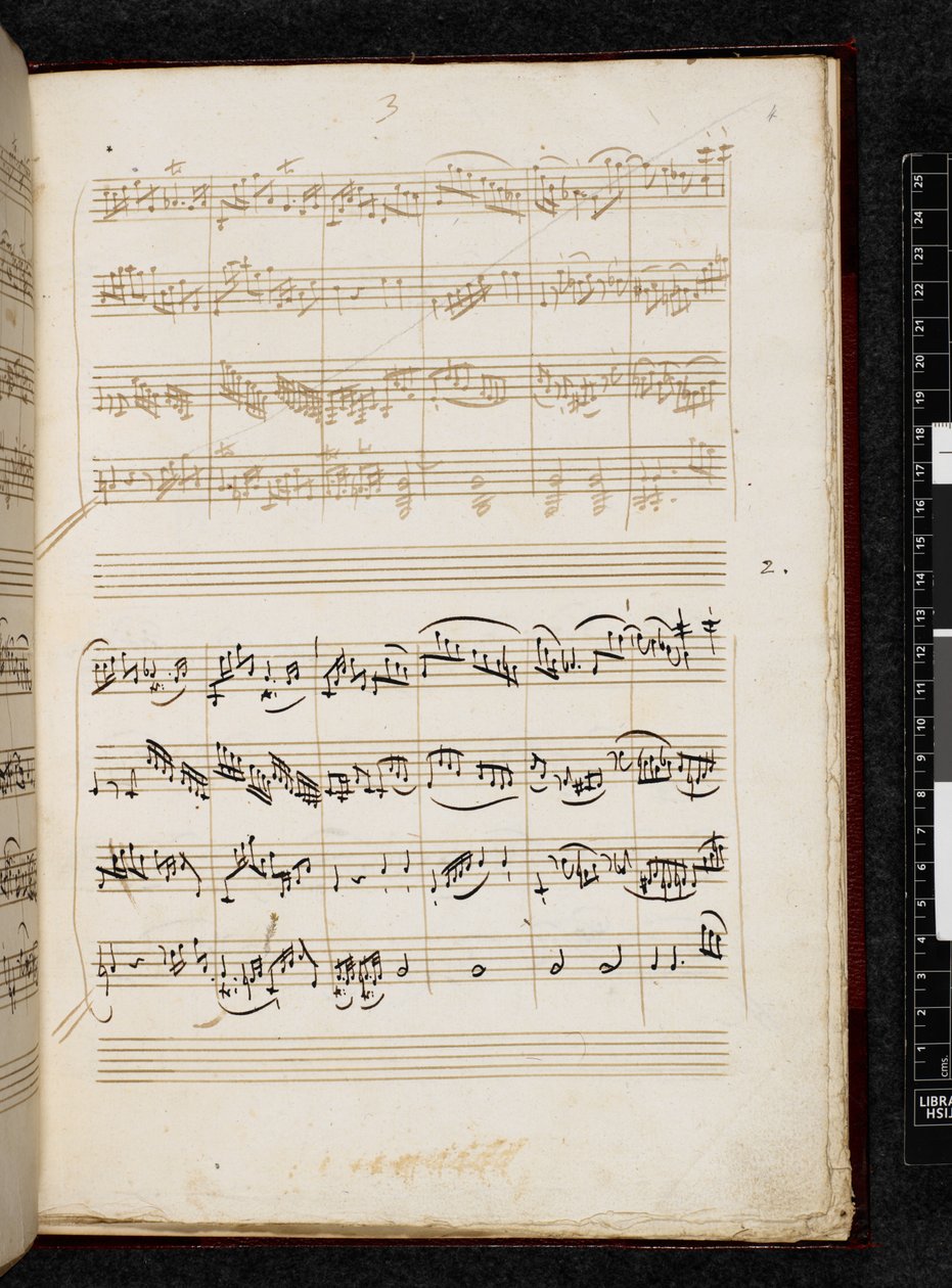 Adagio och fuga i c-moll, K. 546, Add. 28996, f.4r av Wolfgang Amadeus Mozart
