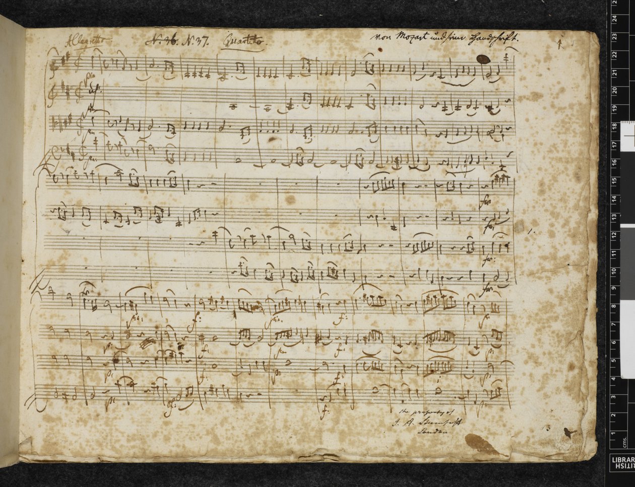 Lägg till MS 37764 f.1 Stråkkvartett i D-dur, K. 499 av Wolfgang Amadeus Mozart