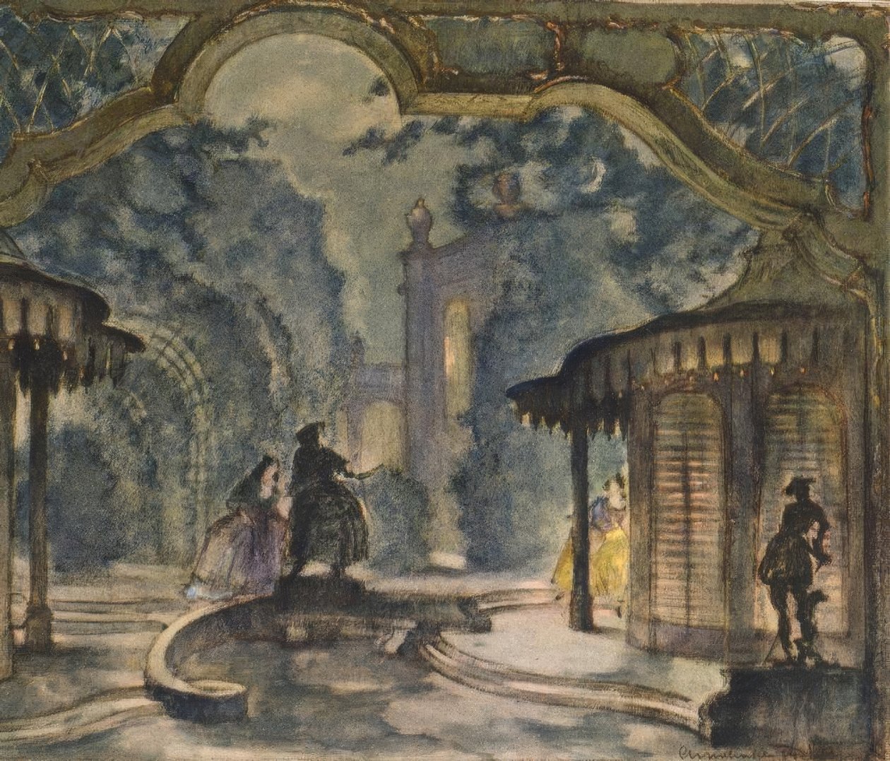 Mozart, Figaro / scen av A.Mahnke av Wolfgang Amadeus Mozart