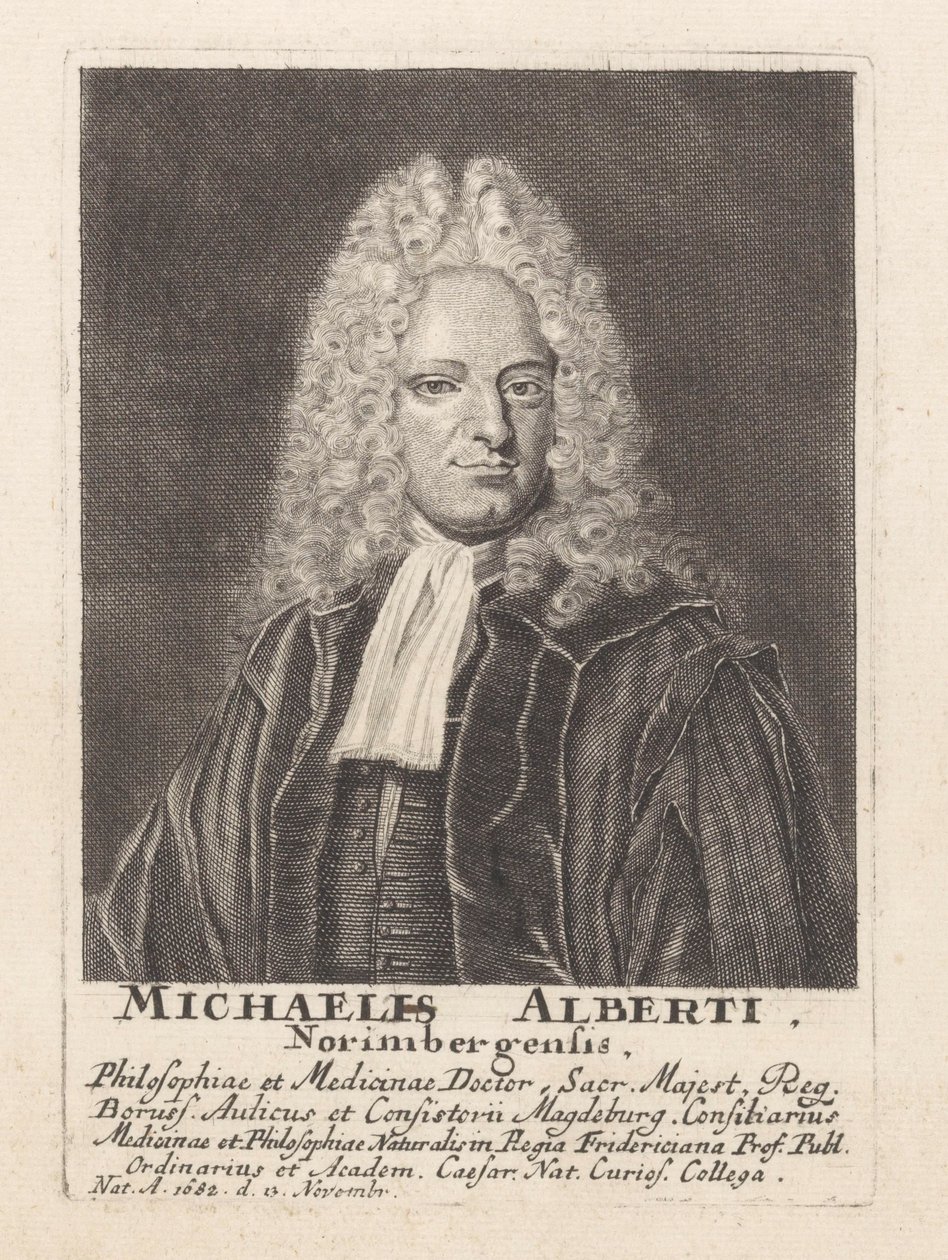 Porträtt av Michael Alberti av Wolfgang Philipp Kilian