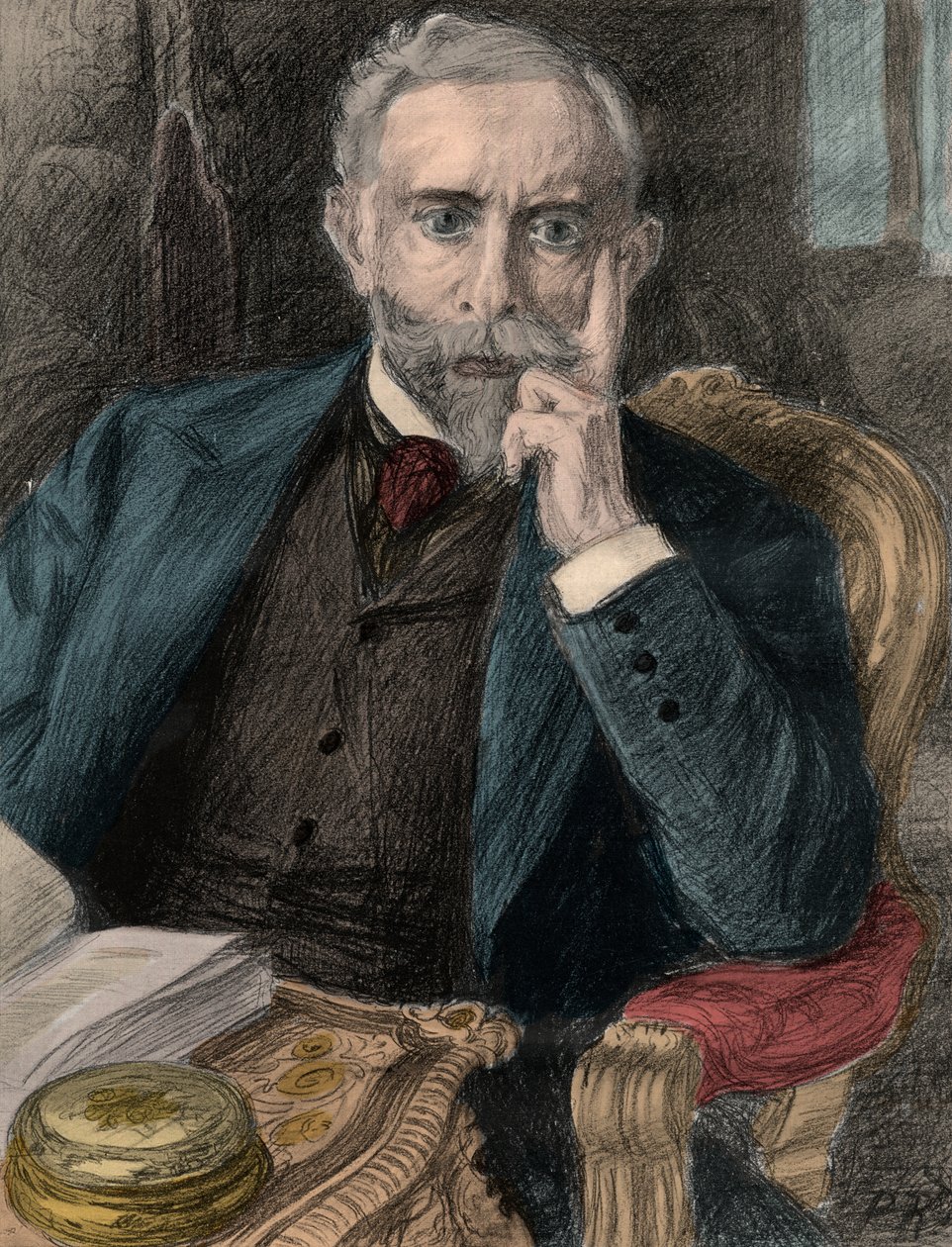Porträtt av Paul Cambon (1843-1924), fransk ambassadör i Storbritannien (1898-1920). av Woodbine K. Hinchliff