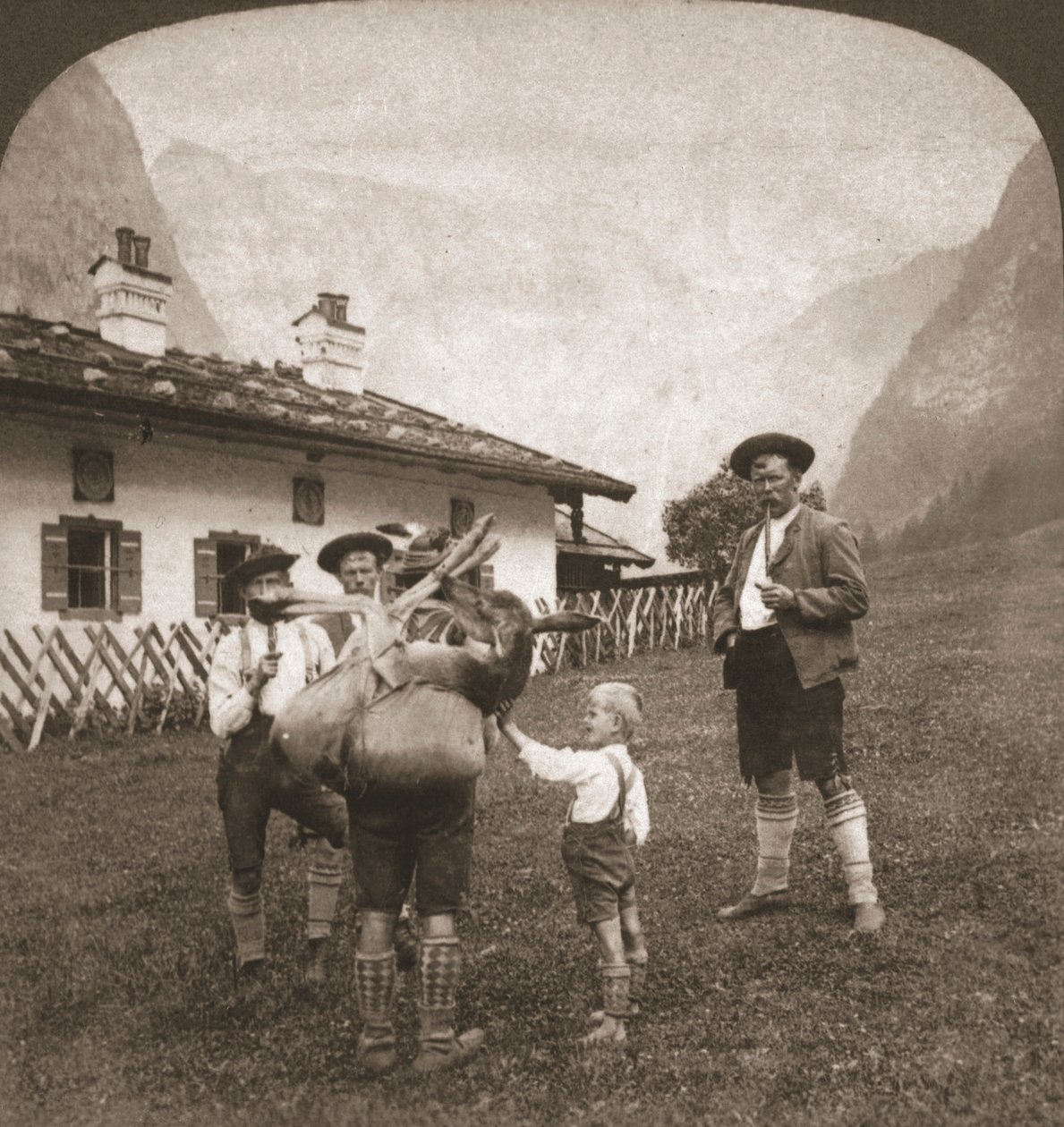 Bayerska bergsbestigare, Tyskland, 1898. av Works and Sun Sculpture Studios