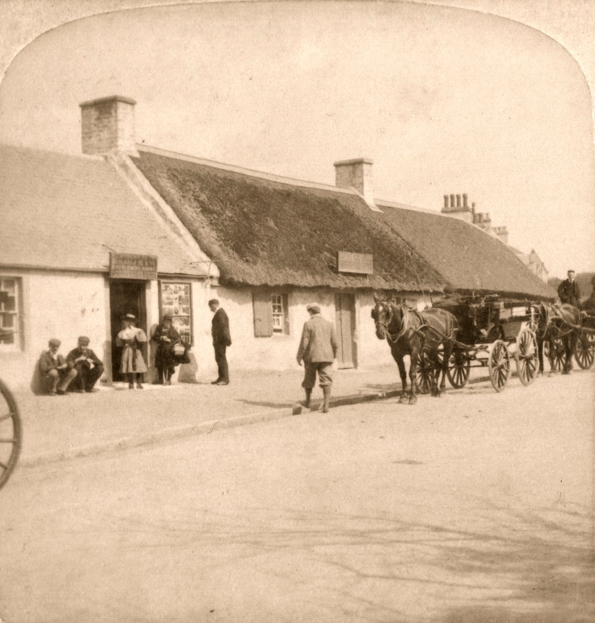Robert Burns födelseplats, Ayr, Skottland, 1896. av Works and Sun Sculpture Studios
