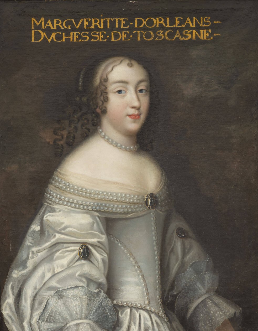 Marguerite Louise de Bourbon-Orléans, Großherzogin von Toskana (1645-1721) av Workshop of Charles Beaubrun