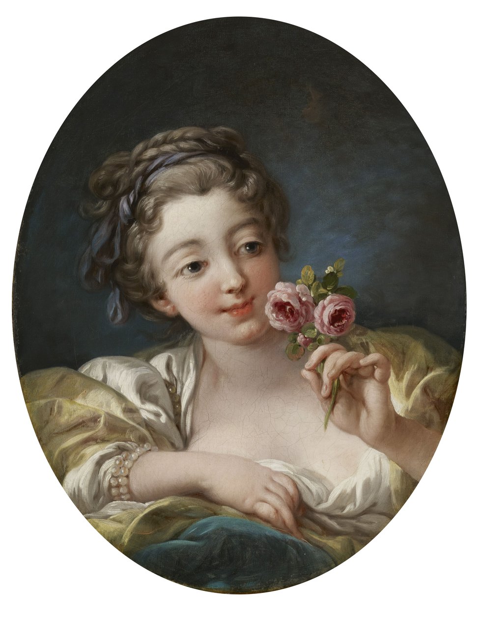 Girl with Roses av François Boucher