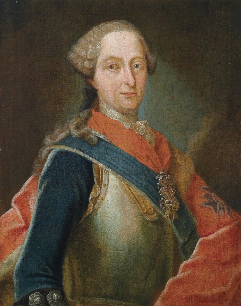 Portrait of Maximilian III Joseph av Workshop of Georg Desmarées