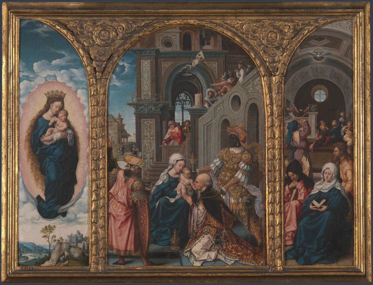 Adoration of the Kings av Workshop of Jan Gossaert
