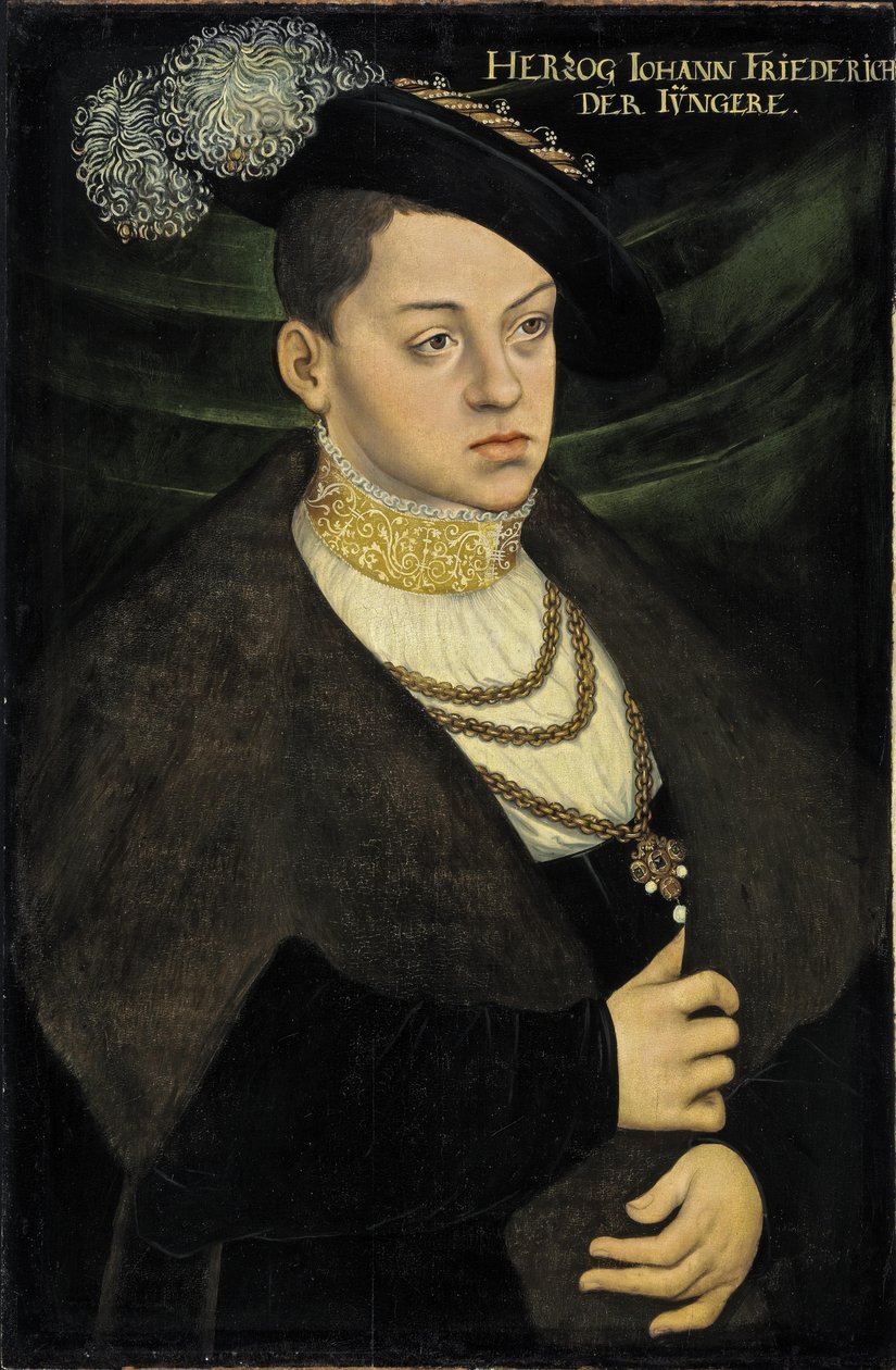 Johann Ernst, Duke of Saxe-Coburg av Workshop of Lucas Cranach the Elder  