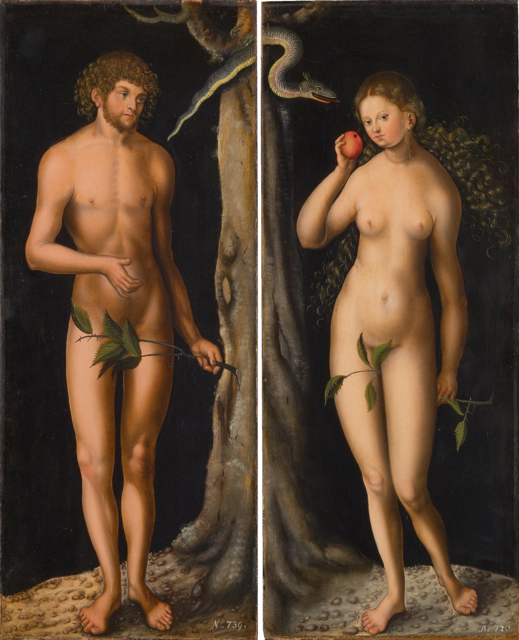 Människans fall av workshop of Lucas Cranach the Elder