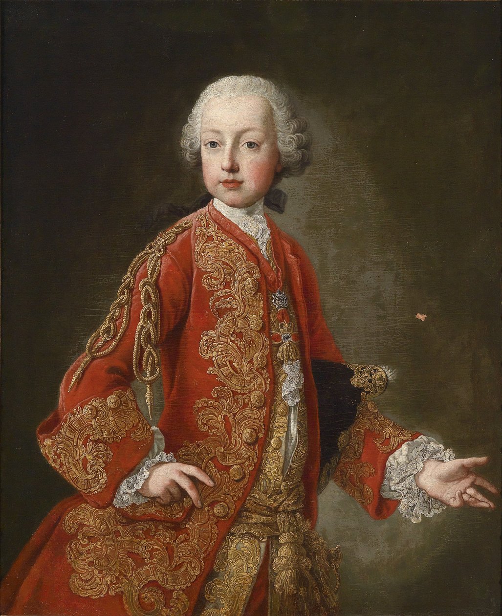 Bildnis Kaiser Joseph II. (1741-1790) als jugendlicher Erzherzog av Workshop of Martin van Meytens
