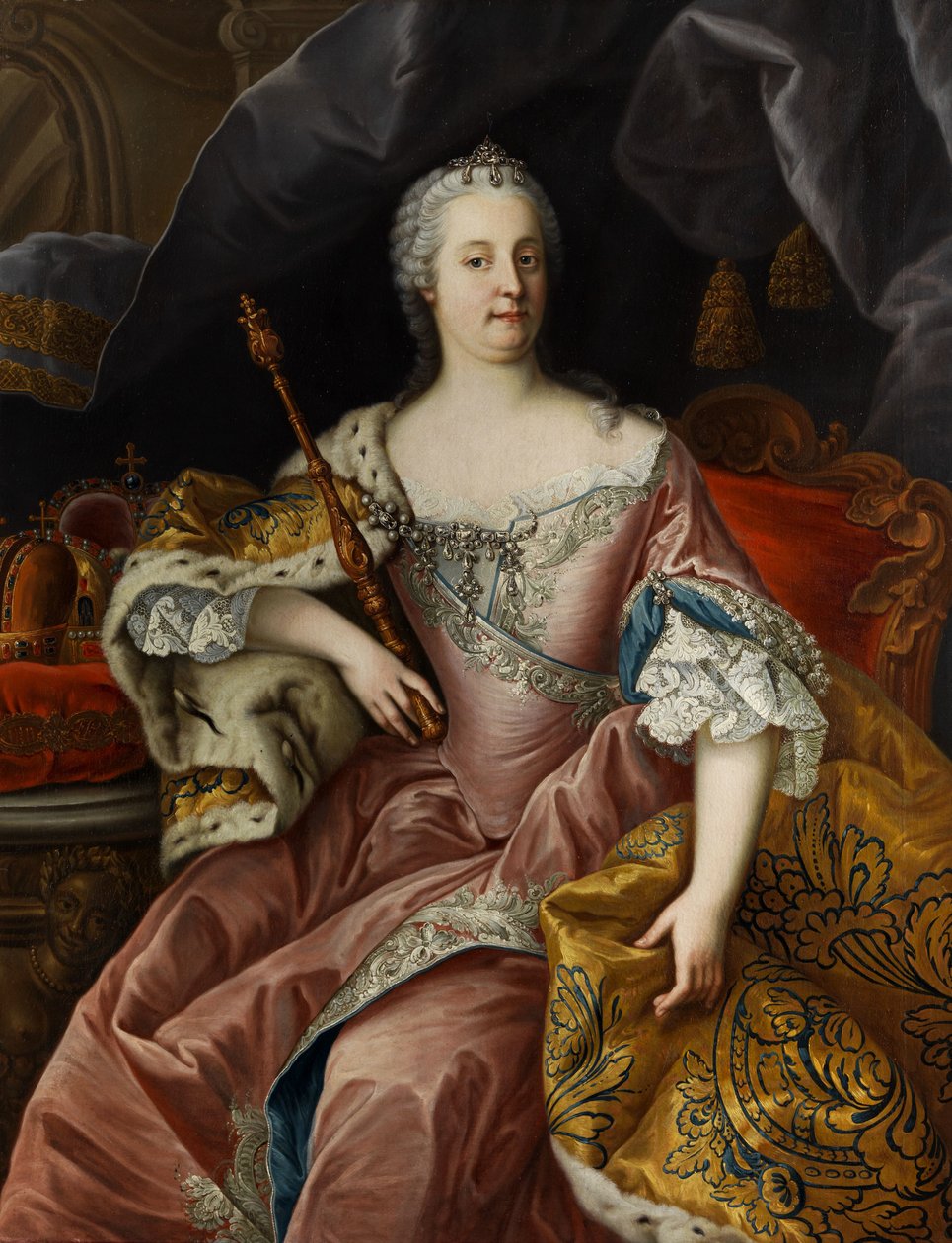 Kejsarinnan Maria Theresa av Workshop of Martin van Meytens